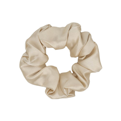 champagne wide silk scrunchie 3.5 cm voluminous hair tie