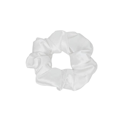 ivory wide silk scrunchie 3.5 cm voluminous hair tie